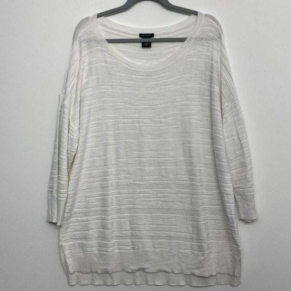 Calvin Klein White XXL Knit Sweater Scoop Neck - Picture 1 of 7